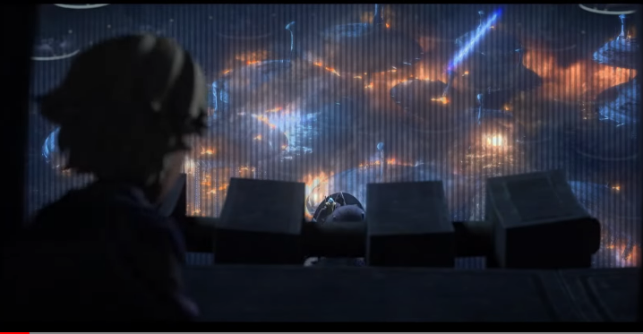 Omega watches Palpatine in what is likely the midseason 2 part of Star Wars the Bad Batch
